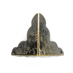 Narożnik  2,5x2,5cm metalowy 2,5x2,5cm   C409 ciemny mosiądz / okucia metalowe  do pudełek
