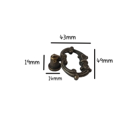 Uchwyt  metalowy 49x43mm  /  B289(285)