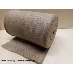 1mb / Tkanina jutowa naturalna NATURALNA , juta , taśma jutowa / szerokość 20cm / 0519 / bieżnik dekoracja