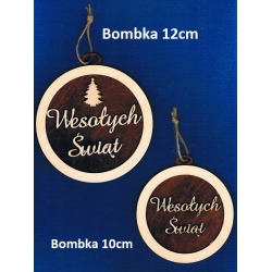 SKLEJKA #3mm Wesołych Świąt bombka 10 i 12cm  PRZYKŁADY