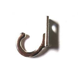 Wieszak  25x0,5mm  , haczyk dekoracyjny metalowy    ( C247 )   srebro , CENA 1szt