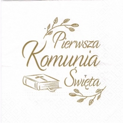CAŁE OPAKOWANIE  20szt ,  Serwetka -1050- Pierwsza Komunia Święta