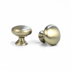 Gałka meblowa 31x28mm , uchwyt meblowy metalowy STAL SZLIFOWANA  / GN1307 / CENA  1 sztuki