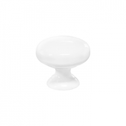 Gałka meblowa 31x28mm , uchwyt meblowy metalowy BIAŁY POŁYSK / GN13R40