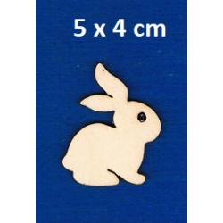 Królik , zajączek 5x4cm / Wielkanoc / sklejka #3mm / II oczko , zając