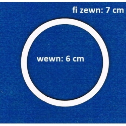 BEERMATA #1,5mm Kółko 7cm, koło, obręcz 7cm   biała tekturka , scrap,  birmata