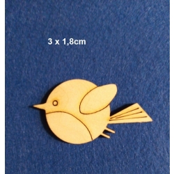 SKLEJKA #3mm Ptaszek 3x1,8cm ( seria : zwierzątka leśne) 02023