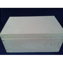 Skrzynia 30x20x13,5cm z deklem  PROSTE BOKI, skrzynka  z wiekiem i uchwytami, dekiel