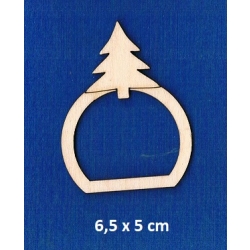 SKLEJKA #3mm Serwetnik 6,5x5cm uchwyt na serwetkę, uchwyt na gałązkę, dekoracja stołu / CHOINKA / 1212 / obręcz na serwetkę
