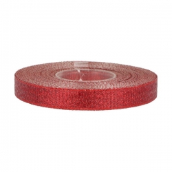 1 mb / Wstążka brokatowa metaliczna #12mm CZERWONA / cena za 1metr