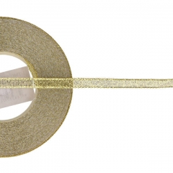 1 mb / Wstążka brokatowa metaliczna #6mm ZŁOTA  / cena za 1metr