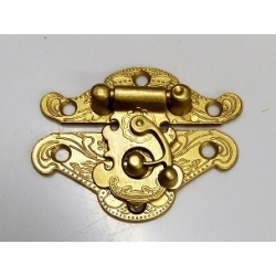 Zamknięcie5x3,7cm  ozdobne  5x3,7cm , zatrzask  A085/ZŁ / okucia metalowe  do pudełek