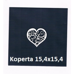 BEERMATA #1,5mm Serce ażurowe 5x5cm  tekturka , scrap,  birmata