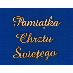 Pamiątka Chrztu Świętego   wys: 2cm    cz;amaze