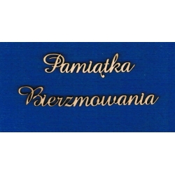 Pamiątka Bierzmowania  h- 2cm   cz;amaze