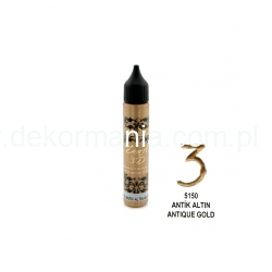 CADENCE Konturówka metaliczna Dora 3D 25ml KD5150  antyczne złoto