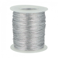 1mb / Sznurek metaliczny SREBRNY  #1mm