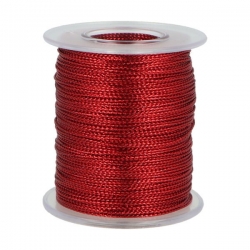 1mb / Sznurek metaliczny  CZERWONY  #1mm
