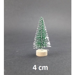 MINI CHOINKA 4cm DO DEKORACJI ZIELONA OŚNIEŻONA 4cm / 359011