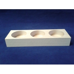 Świecznik 16x5,5cm trójka   tealight