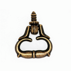 Uchwyt  wkręcany 26x24mm / ciemny mosiądz / B033