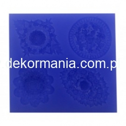 FOREMKA SILIKONOWA 10 x 10,5 cm  MOTYWY KORONKOWE  Głębokie wzory