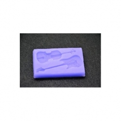 PENTART FOREMKA SILIKONOWA GITARA I SKRZYPCE 4,5x9cm / 3146 / instrumenty muzyczne