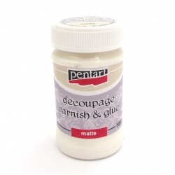 PENTART - Klej z lakierem MATOWY  do decoupage, serwetek 100ml , 2w1 , KLEJ I LAKIER / klej z lakierem