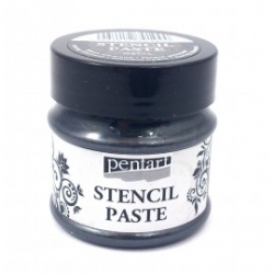 PENTART PASTA DO SZABLONÓW  50ml   METALICZNA CZARNY DIAMENT , czarna