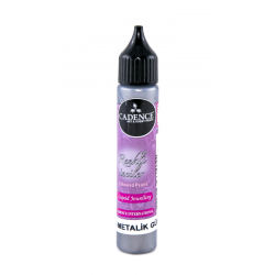CADENCE Sztuczne perły 25ml METALICZNA SREBRNA 586 / Perełki w płynie / SREBRO / konturówka