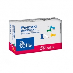 TETIS   Pinezki beczułki   TABLIC.-  50szt  / 2,5 cm   kolor