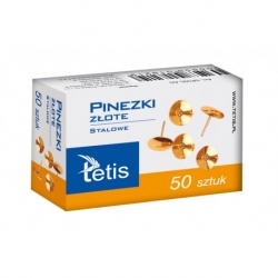 TETIS Pinezki  ZŁOTE  50 szt / dł; 1cm