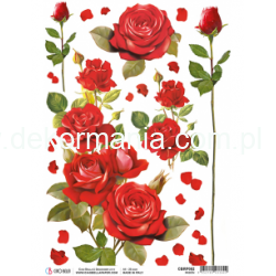 Papier ryżowy Ciao Bella A4   21*29,7cm  P082 / róża, płatki róż