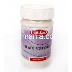 Lakier matowy wodny 100ml ,  lakier do docoupage  matowy , CRAFT LINE