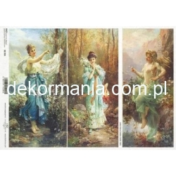 Papier ryżowy ITD A4 R1704, obrazy, malarstwo, kobieta