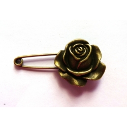 Dekor(agrafka) D350   RÓŻA    5,6X3 cm  , metal