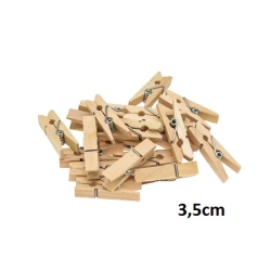 SPINACZ 35mm KLAMERKI OZDOBNE 3,5cm  NATURALNE A"20szt  BREWIS BRE SPN35