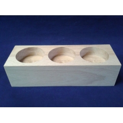 Świecznik 15x5,5cm trójka   tealight