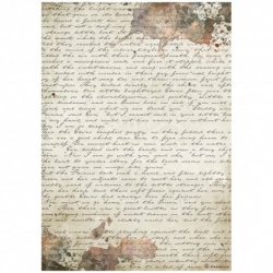 STAMPERIA PAPIER RYŻOWY A4 OUR WAY MANUSKRYPT PISMO   /  DFSA4712