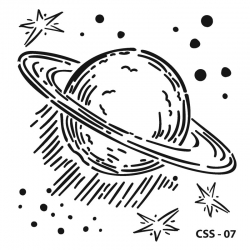 CADENCE Szablon 15x15cm Kosmos PLANETA  / CSS-07 / SATURN