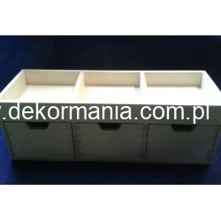 Przybornik 49x17x17cm na biurko,szafkę, organizer ,komódka itp.  3  szufladki, 3 przegrody, szufladek