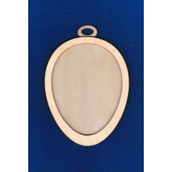 SKLEJKA #3mm Jajko 12x9cm z ramką , obwódką ,  zawieszką dolną