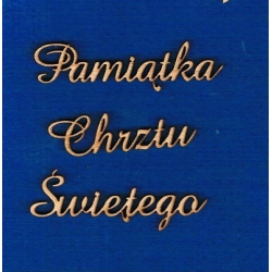 Pamiątka Chrztu Świętego  wys:1,5cm  cz;amaze