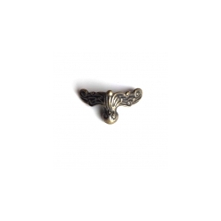 Nóżka   1,8x1,8x1,2mm   , Cena 1szt   ( C001 ) , ciemny mosiądz, nóżka do przyklejenia, nie ma otworu na śrubę, gwóźdź