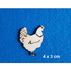 SKLEJKA #3mm Kura 4x3cm / Wielkanoc , wzory kuchenne, kurka grawer / 01012