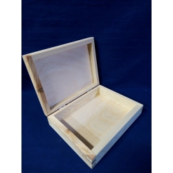 Pudełko drewniane , pudełko 15,5x12,5x4cm, karciarka pusta