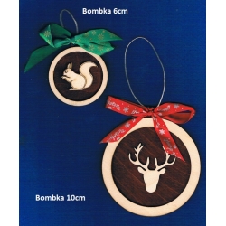 SKLEJKA #3mm Wesołych Świąt bombka 10  i  6cm PRZYKŁADY