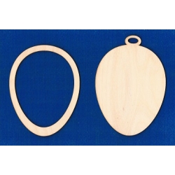 SKLEJKA #3mm Jajko 12x9cm z ramką , obwódką ,  zawieszką dolną