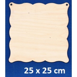 SKLEJKA #3mm Baza 25x25cm , tabliczka 25x25cm / zawieszka 25x25cm z otworami / VIV / 7979