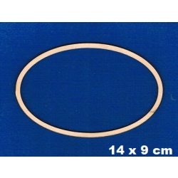 SKLEJKA #3mm  Ramka 14x9cm owalna dekor